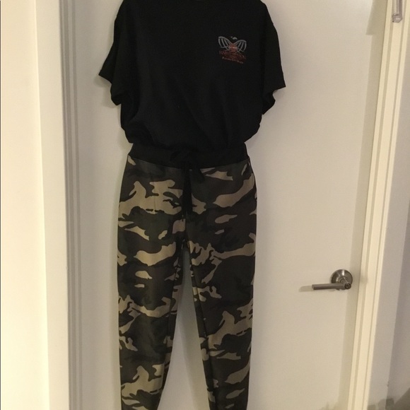 Blue Topic Green Camouflage Sweatpants Size Medium $25 - Picture 7 of 15